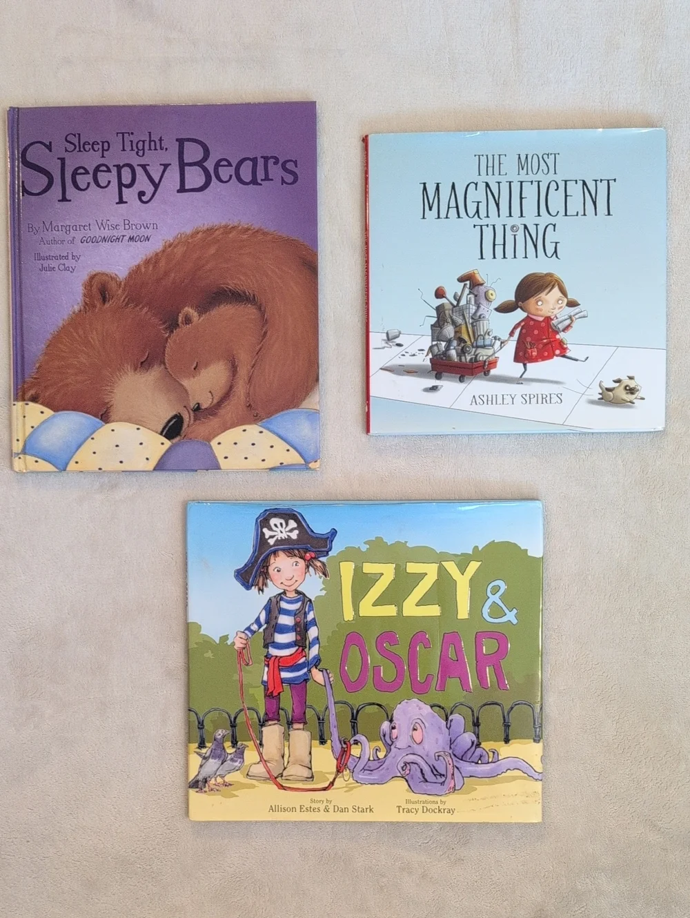 Hardcover Children's Book Bundle Sleep Tight Sleepy Bears Izzy and Oscar 3 Book